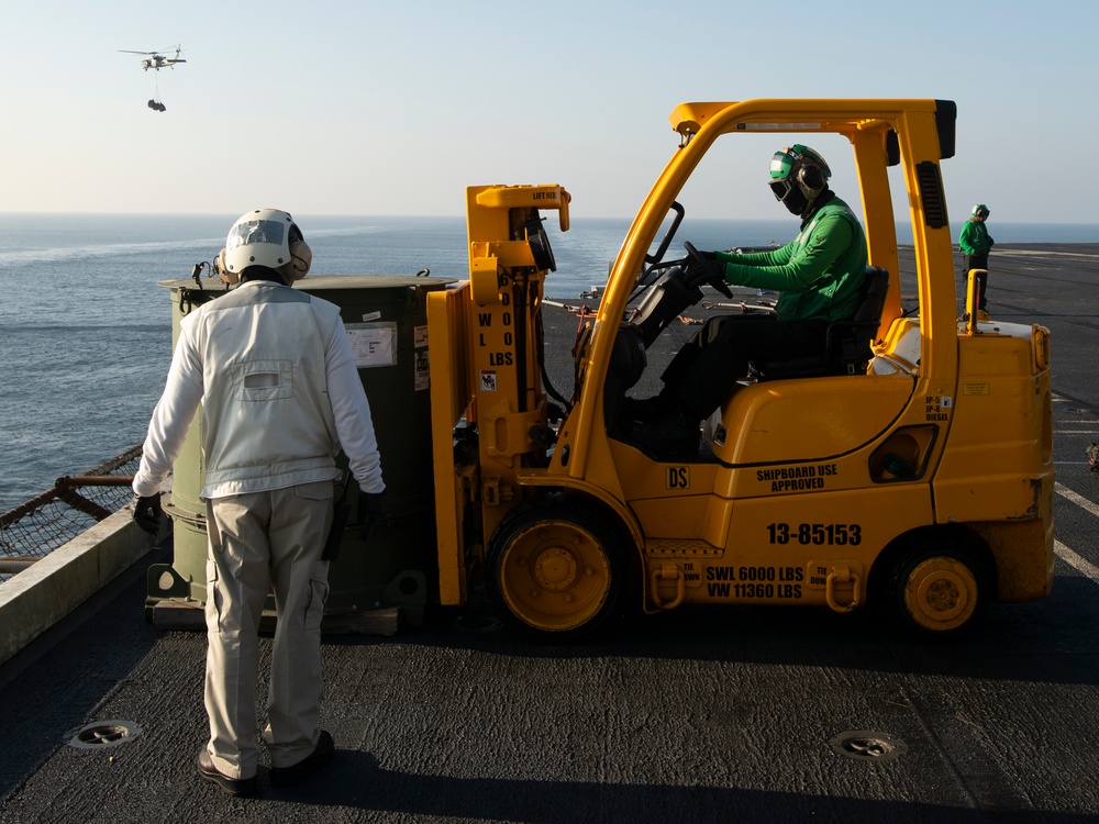 USS Nimitz Conducts Replenishment at Sea