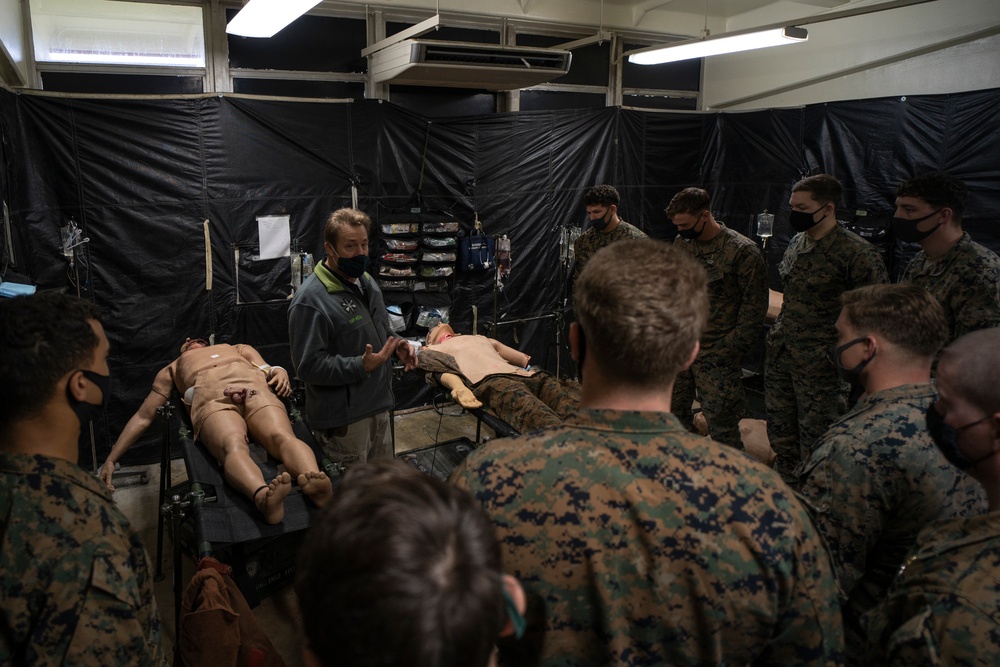 Marines and Sailors conduct Tactical Combat Casualty Care Training