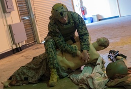 Marines and Sailors conduct Tactical Combat Casualty Care Training