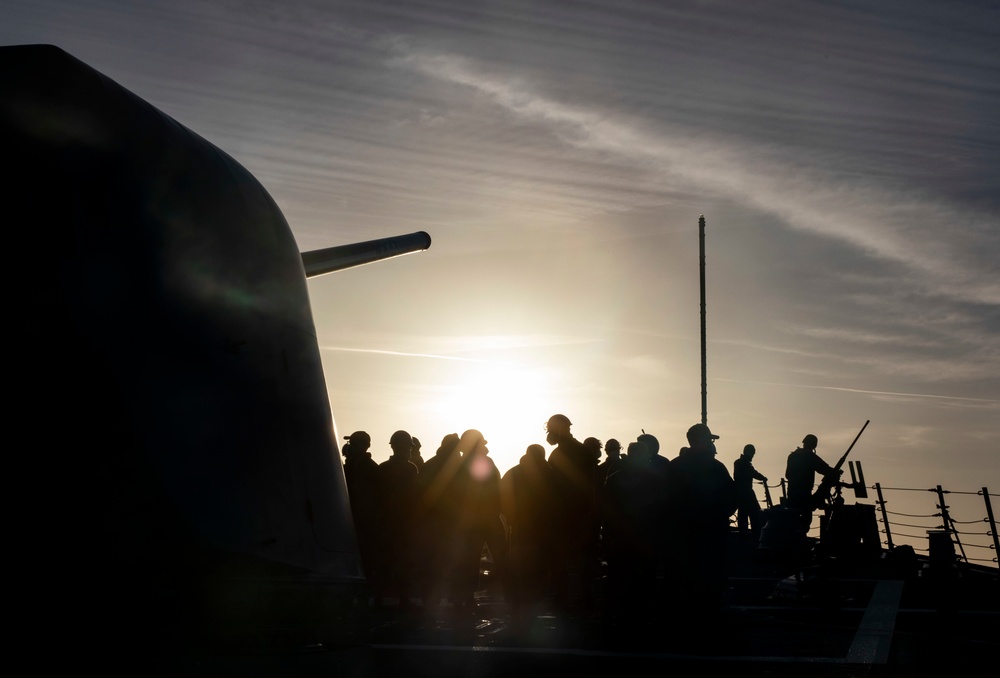 USS Porter Departs Rota, Spain