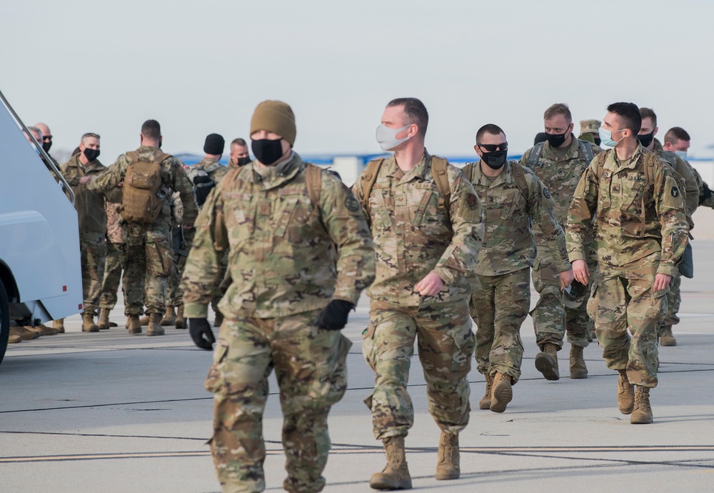 Idaho National Guard Personnel Return from Washington, D.C.After 59th Presidential Inauguration