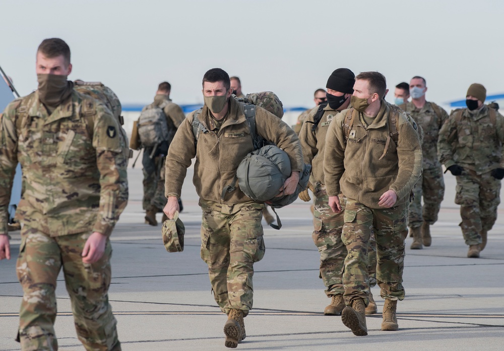 Idaho National Guard Personnel Return from Washington, D.C.After 59th Presidential Inauguration