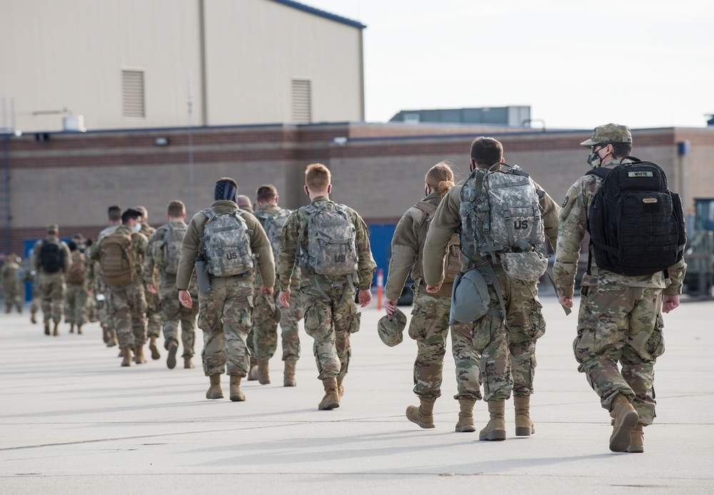 Idaho National Guard Personnel Return from Washington, D.C.After 59th Presidential Inauguration