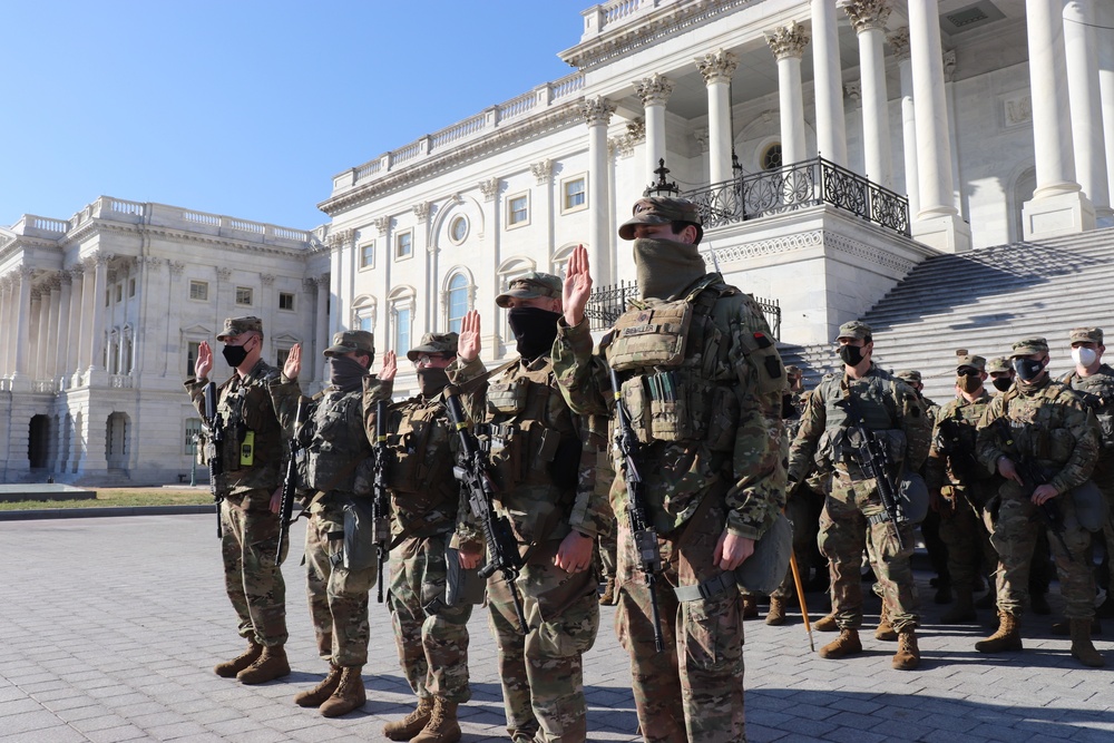 Maryland National Guard Oath of Reenlistment Outside of U.S. Capitol