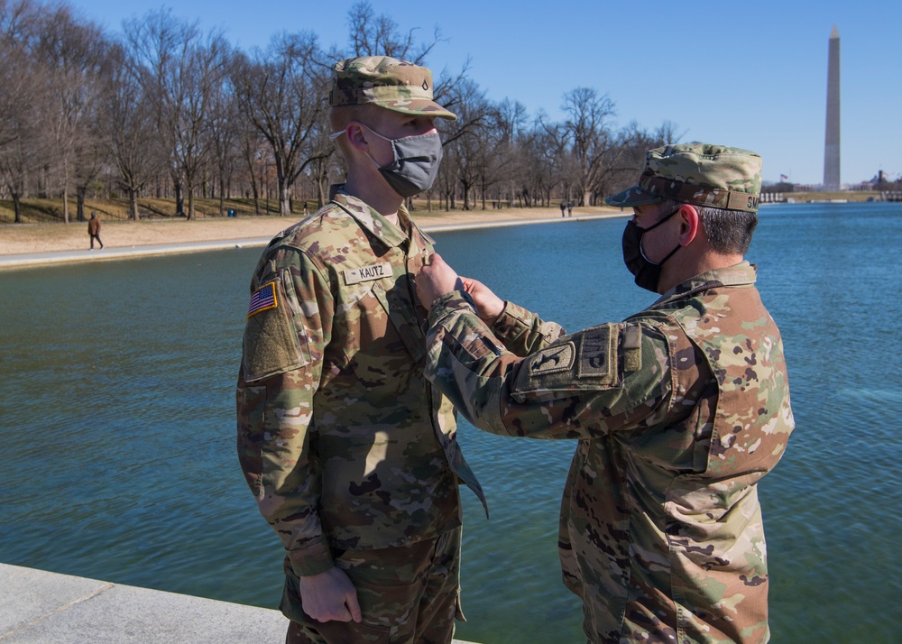 Nebraska Soldiers promoted in D.C. while on inauguration duty