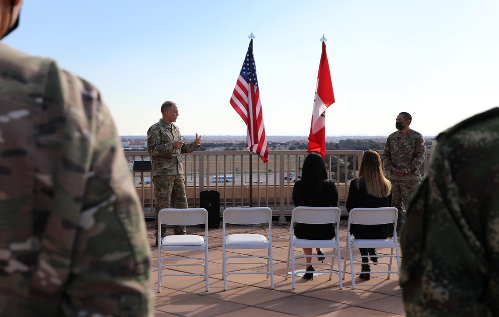 Army South bids farewell to Peruvian partner nation liaison officer