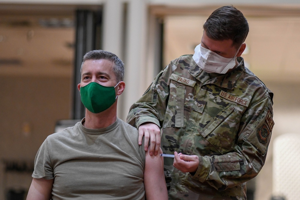 McConnell administers COVID-19 Vaccine