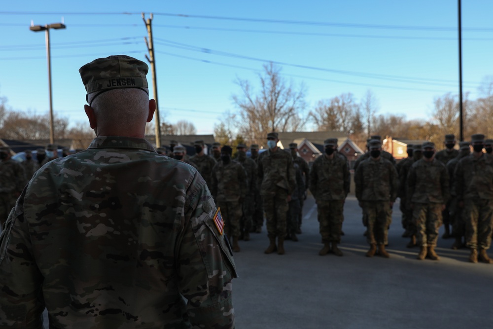 Lt. Gen. Jon Jensen visits Minnesota National Guard Soldiers and Airmen supporting the Presidential Inauguration