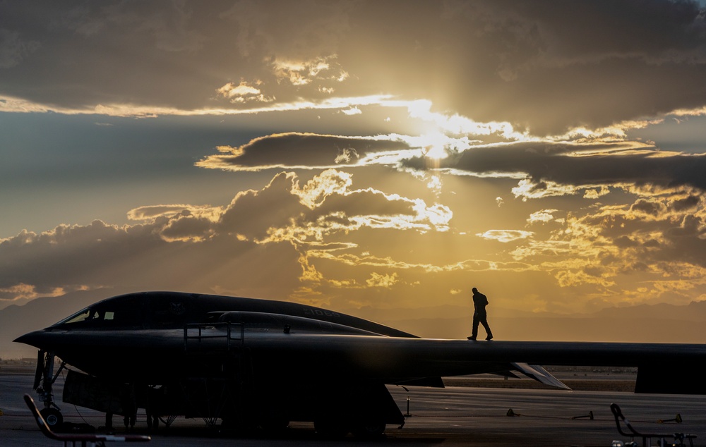 B-2 Spirit arrives at Nellis for Red Flag 21-1