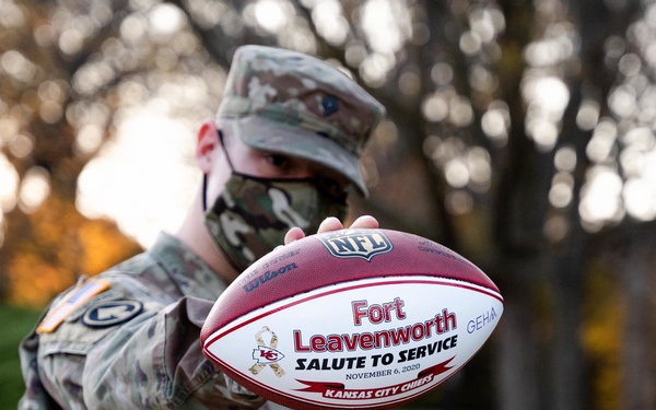 Kansas City Chiefs award football to Soldier of the Year