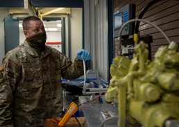 4th CMS hydraulics Airmen design, use apparatus to test stabilator actuators