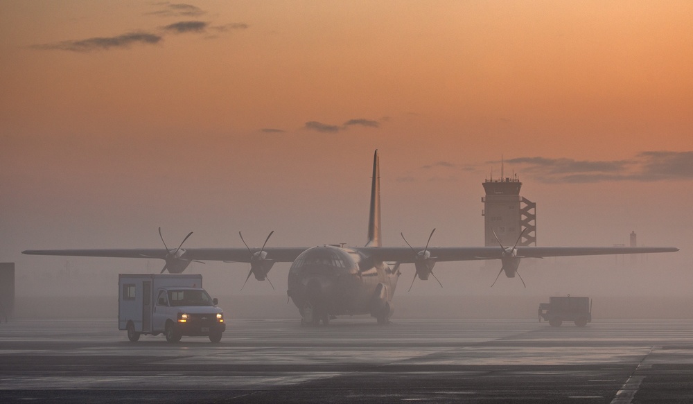 Ground fog in the early morning