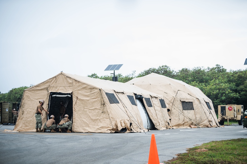 Seabees Construct C2 Tents on Camp Covington for CTF 75 Exercise