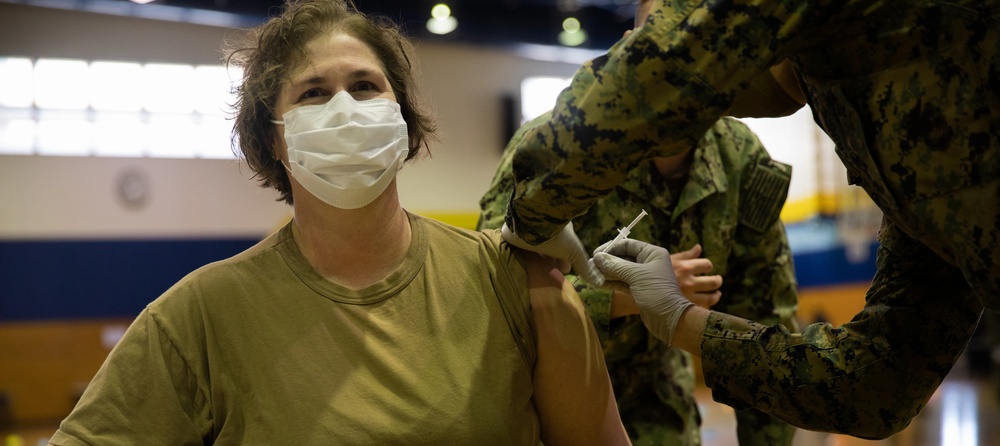 U.S. Marine Corps, Navy Personnel Receive Moderna COVID-19 vaccine