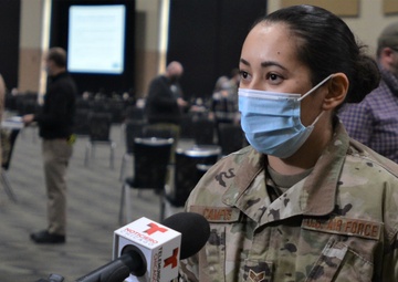 Illinois National Guard Mans Mass COVID-19 Vaccination Site in Tinley Park