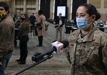 Illinois National Guard Mans Mass COVID-19 Vaccination Site in Tinley Park