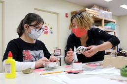 Camp Zama Arts and Crafts patrons learn about Japanese culture with craft project