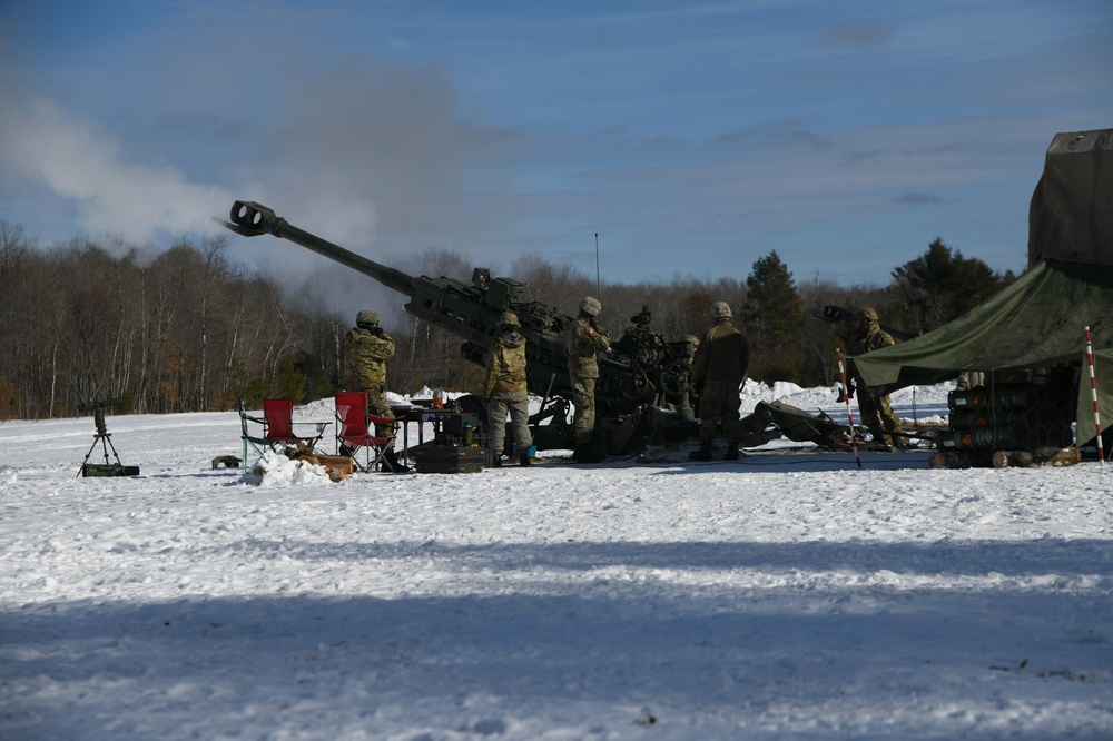 Wisconsin National Guard Field Artillery trains, enhances readiness at Winter Strike 21