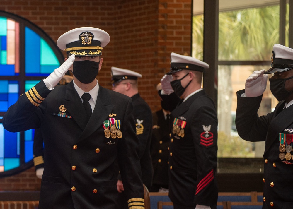 USS Rhode Island (SSBN 740) (Blue) Holds Change of Command