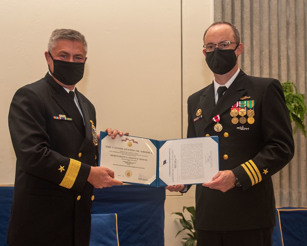 USS Rhode Island (SSBN 740) (Blue) Holds Change of Command