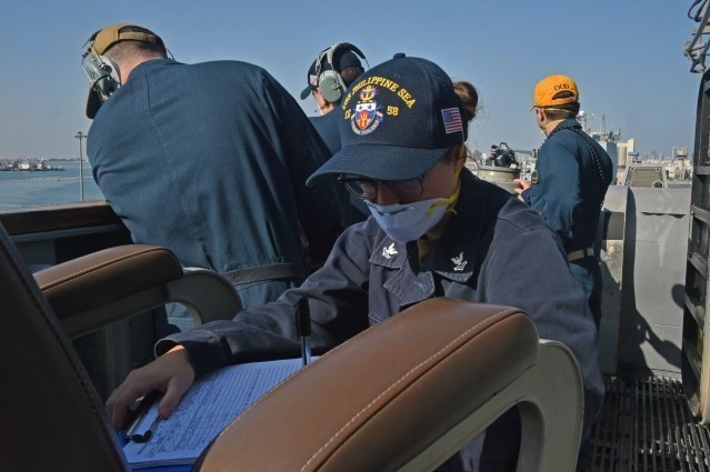 USS PHILIPPINE SEA CONDUCTS SEA AND ANCHOR IN GULF OF BAHRAIN/DEPLOYMENT