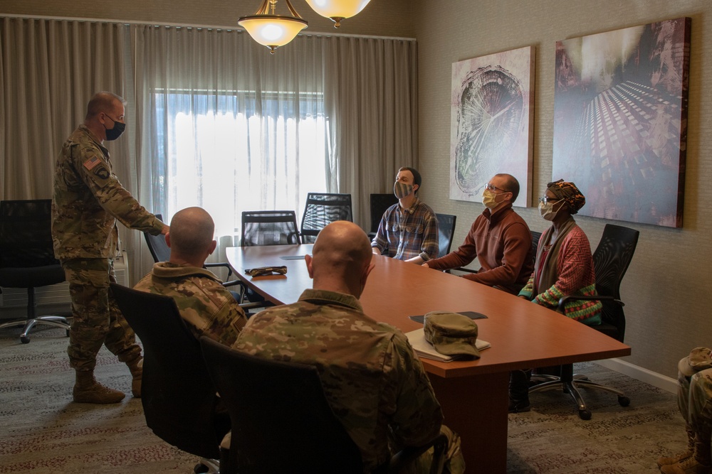 Director Joint Staff of the California Military Department visits service members deployed in state