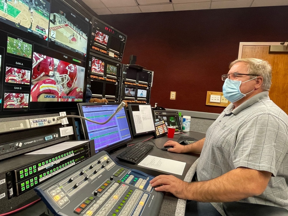 Audio-Visual Production Specialist Monitors Live Broadcasts