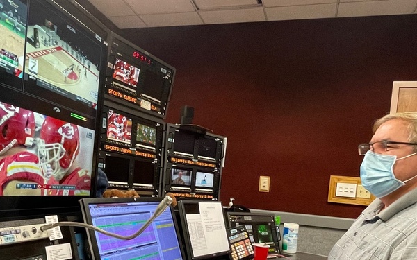 Audio-Visual Production Specialist Monitors Live Broadcasts