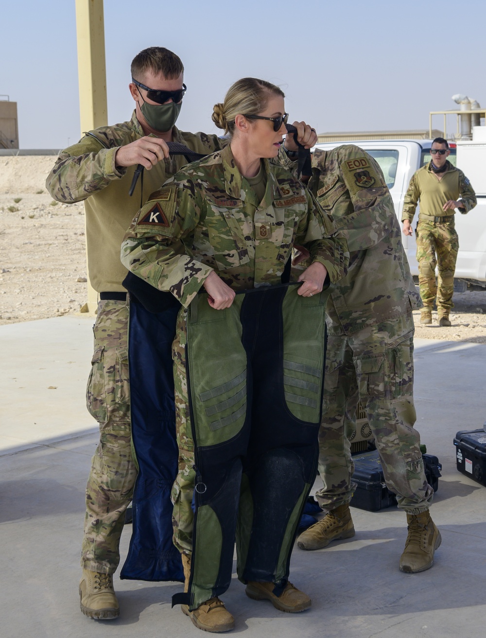 379th AEW Command Chief tours EOD
