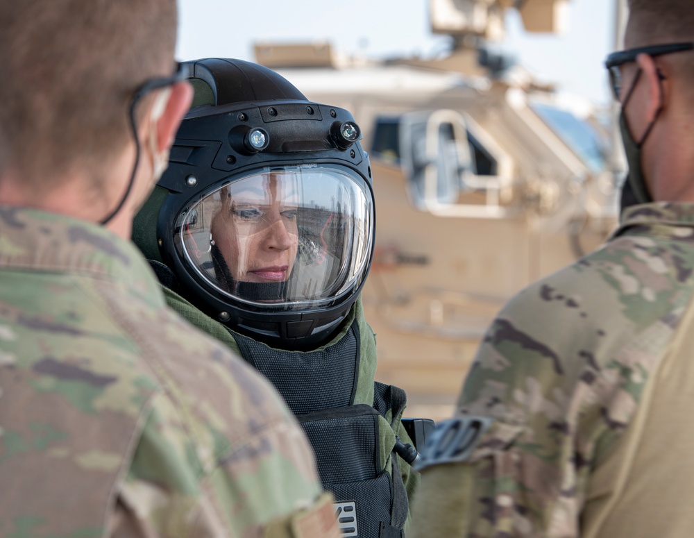 379th AEW Command Chief tours EOD