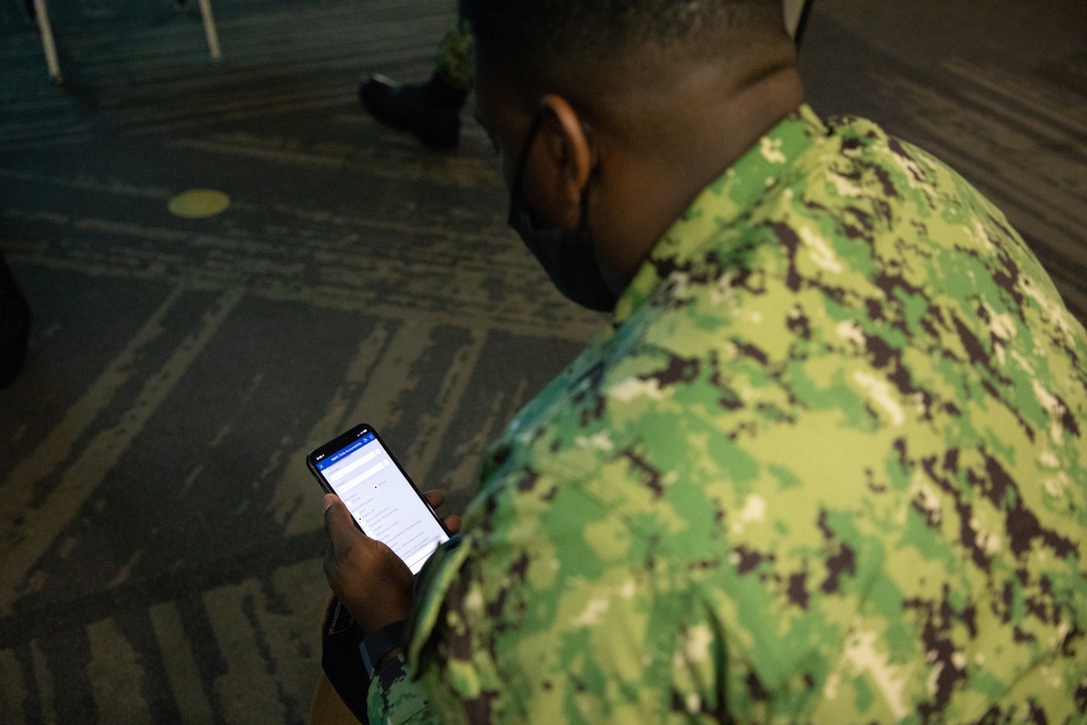 Navy personnel receive training on portable network in preparation for COVID-19 response