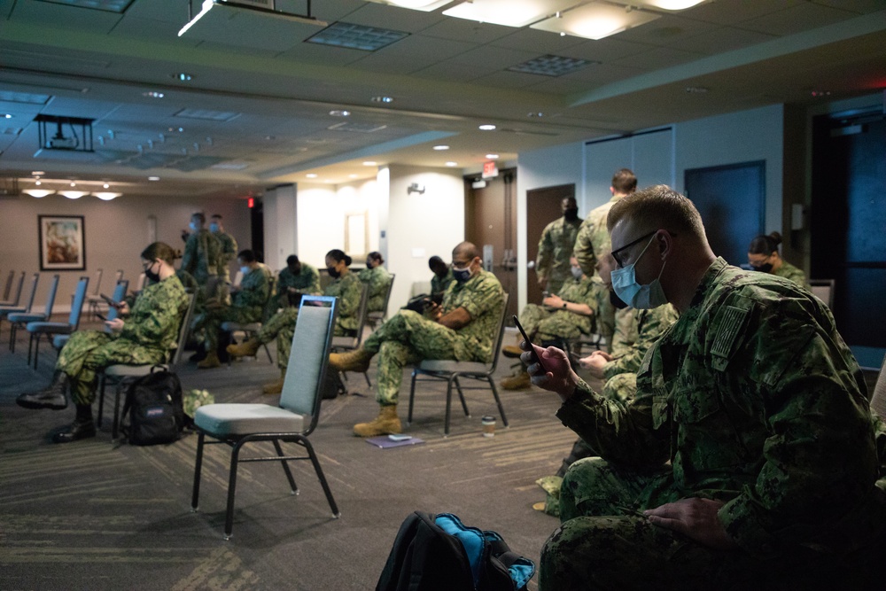 Navy personnel receive training on portable network in preparation for COVID-19 response