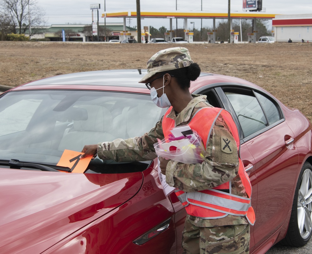 South Carolina National Guard directs traffic at Lexington COVID-19 test site