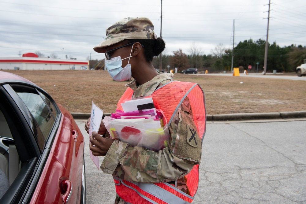 South Carolina National Guard directs traffic at Lexington COVID-19 test site