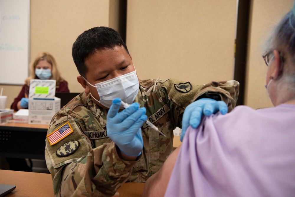 South Carolina National Guard assists hospital administer COVID-19 vaccine