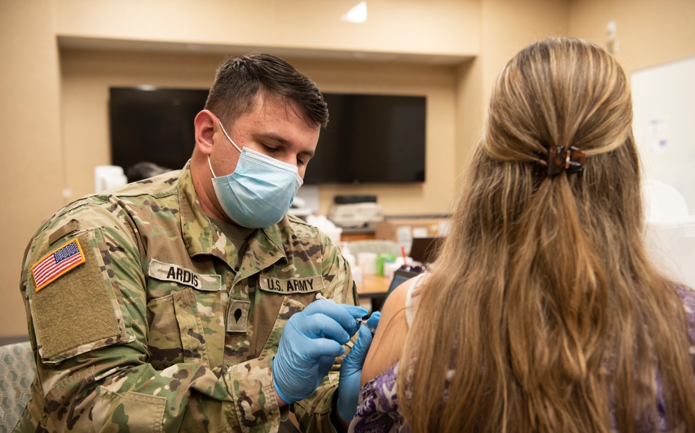 South Carolina National Guard assists hospital administer COVID-19 vaccine