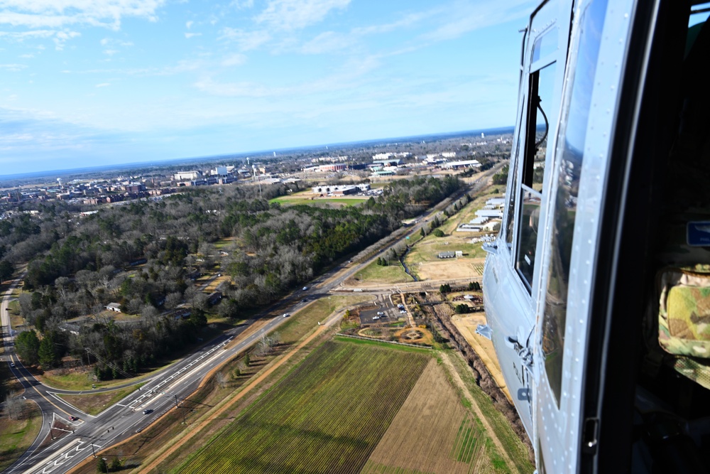 Helicopter rides excite Columbus AFB students