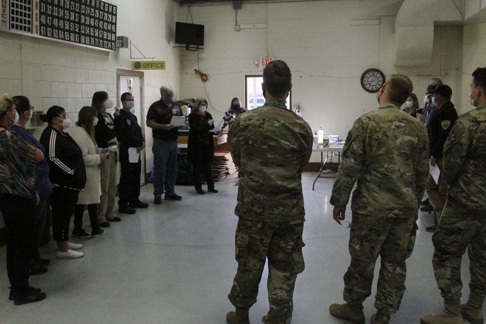 Arizona National Guard Medics help support La Paz County Health Department Covid Vaccination Site.