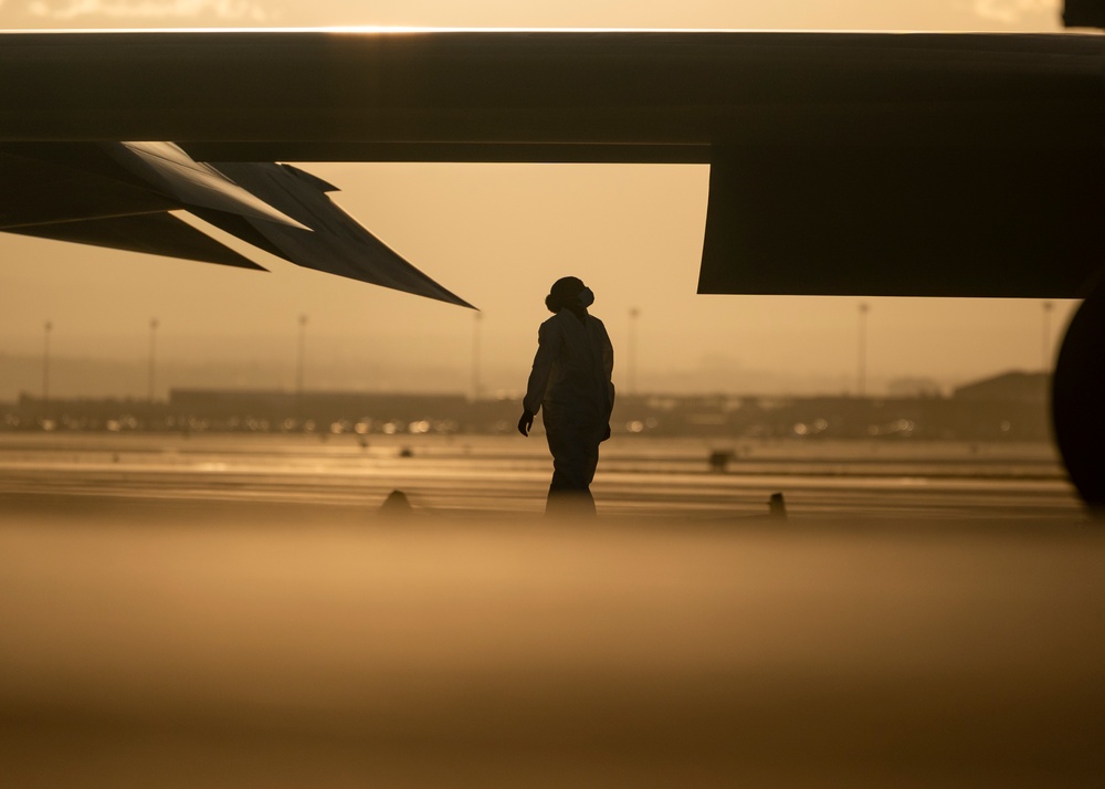 B-2 Spirit arrives at Nellis AFB for Red Flag 21-1