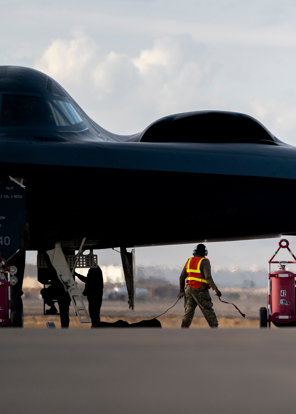 B-2 Spirit arrives at Nellis AFB for Red Flag 21-1