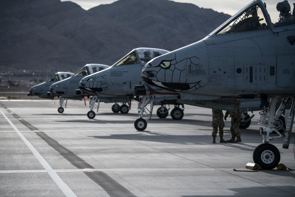 A-10C aircraft prepare for flight at Red Flag 21-1