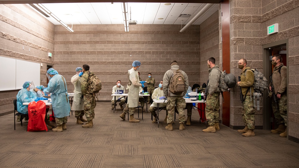 Utah National Guard Soldiers arrive back in Utah after presidential inauguration