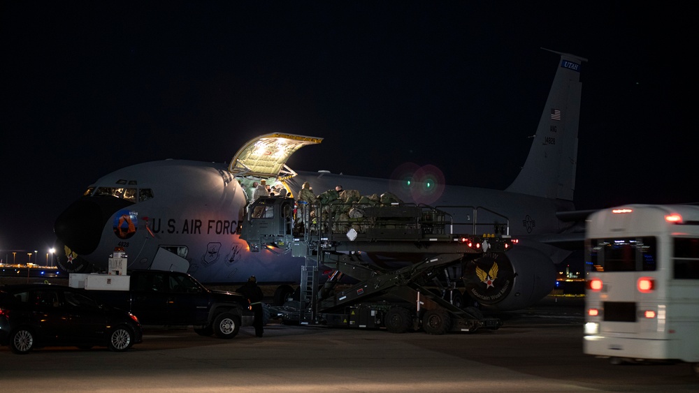 Utah National Guard Soldiers arrive back in Utah after presidential inauguration
