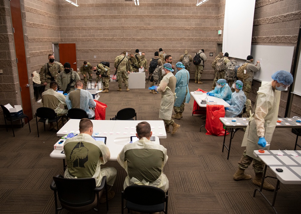 Utah National Guard Soldiers arrive back in Utah after presidential inauguration