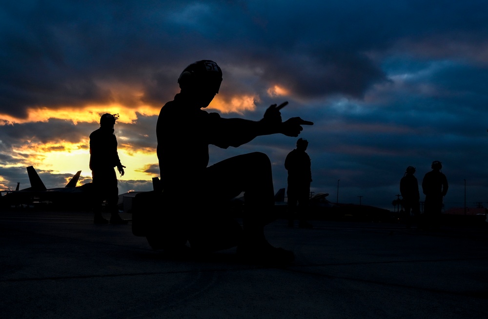 VAQ-132 prepare for night ops