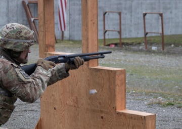 Soldiers compete during I Corps. Marksmanship Competition