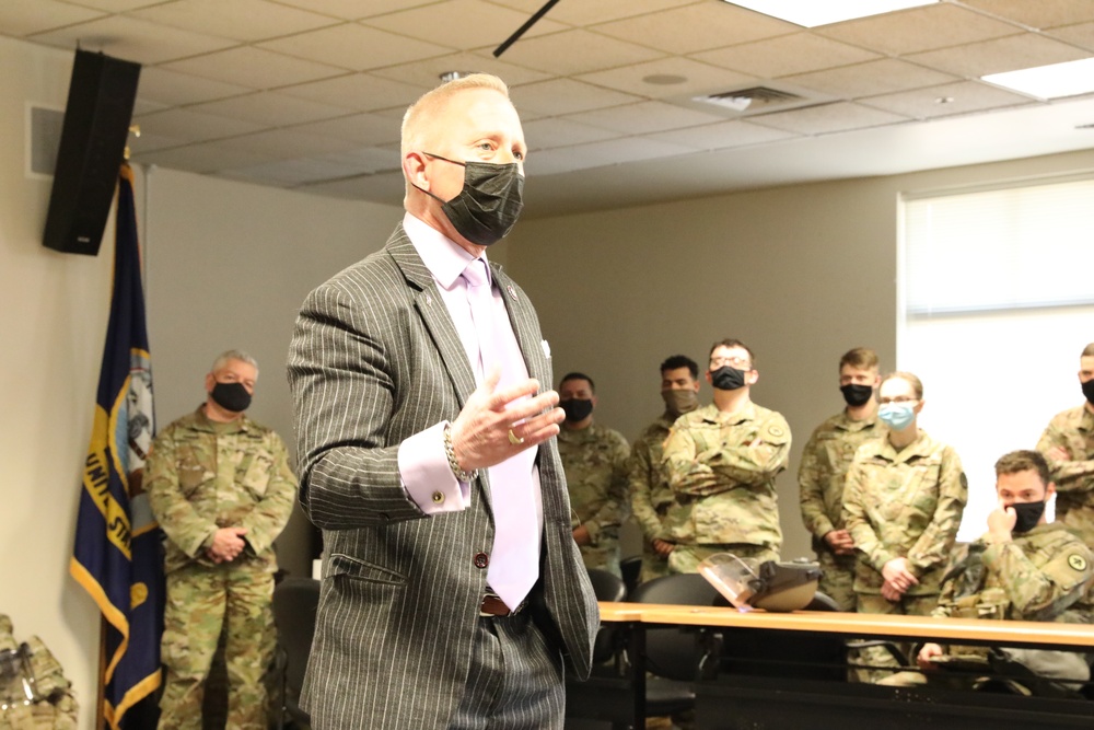 New Jersey Representative Jeff Van Drew visits with National Guard Soldiers and Airmen from New Jersey