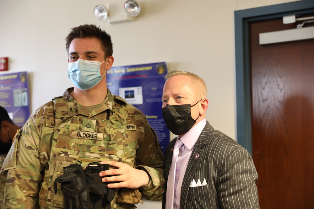 New Jersey Representative Jeff Van Drew visits with National Guard Soldiers and Airmen from New Jersey