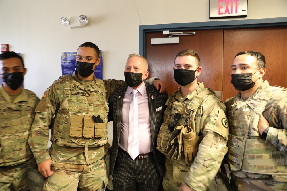 New Jersey Representative Jeff Van Drew visits with National Guard Soldiers and Airmen from New Jersey