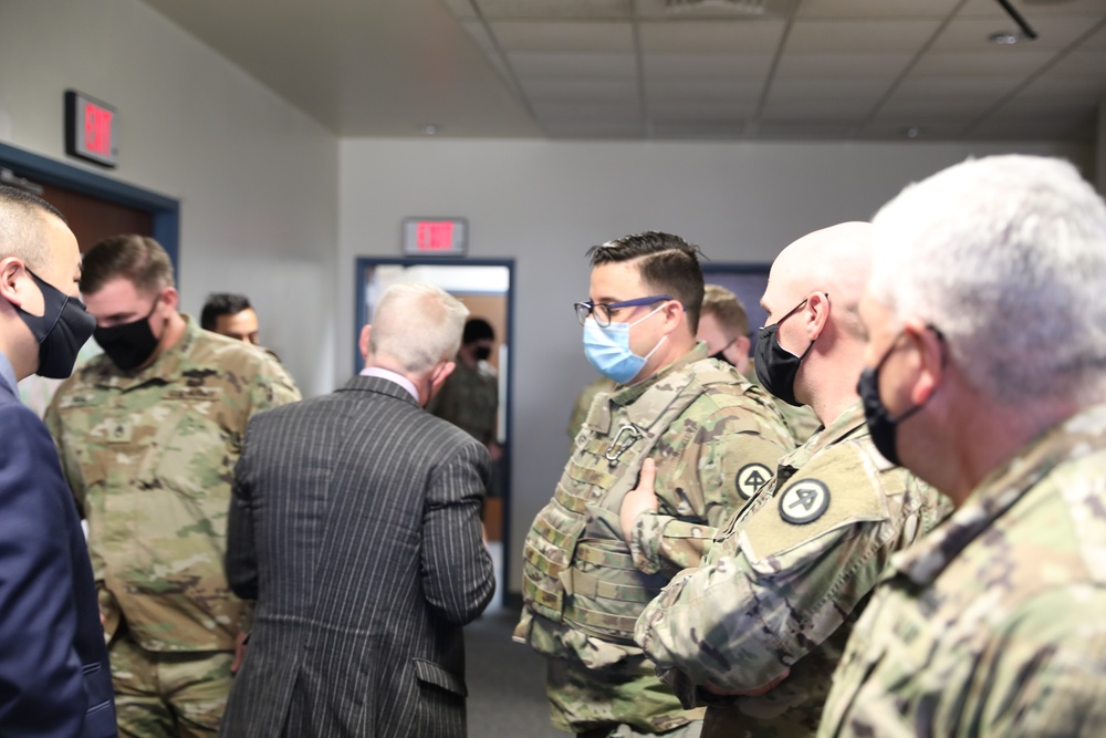 New Jersey Representative Jeff Van Drew visits with National Guard Soldiers and Airmen from New Jersey